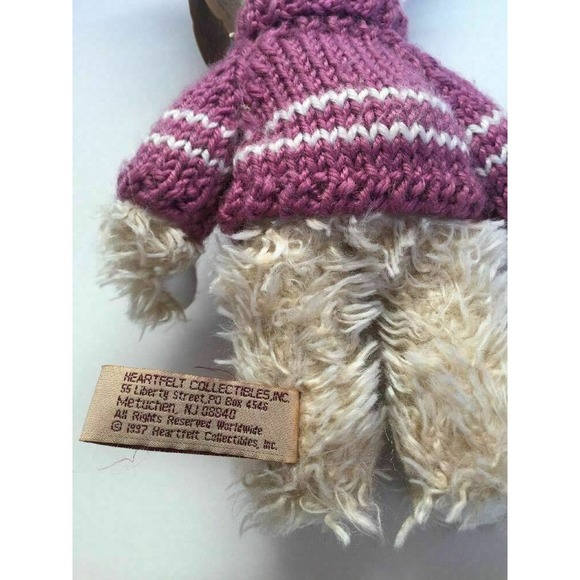 1997 Heartfelt Bunny Rabbit by Julia Shi Collectibles Stuffed Animal Plush Toy - Picture 5 of 11